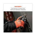 ProFlex 7401-CASE Coated Lightweight Winter Gloves, EN388: 2131X, 9" Long, Large, Orange, 144 Pairs/Carton