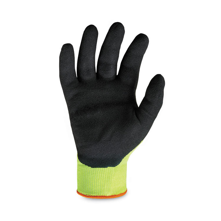 ProFlex 7021 Hi-Vis Nitrile-Coated CR Gloves, EN388: 4342B, 9.25" Long, Large, Lime, 144 Pairs/Carton