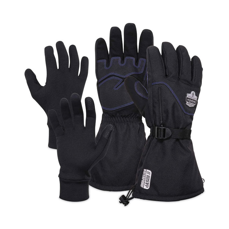 ProFlex 825WP Thermal Waterproof Winter Work Gloves, Medium, Black, Pair