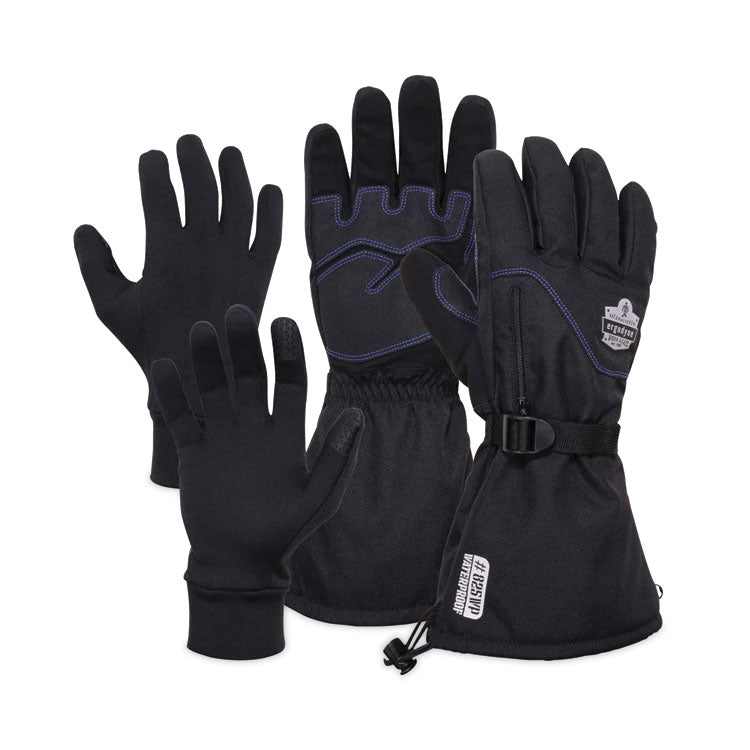 ProFlex 825WP Thermal Waterproof Winter Work Gloves, Small, Black, Pair