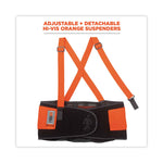 ProFlex 100HV Economy Hi-Vis Spandex Back Support Brace, Large, 34" to 38" Waist, Black/Orange