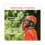 Skullerz 8975V Class C Safety Helmet with 8991 Visor Kit, Smoke Lens, 6-Point Ratchet Suspension, White