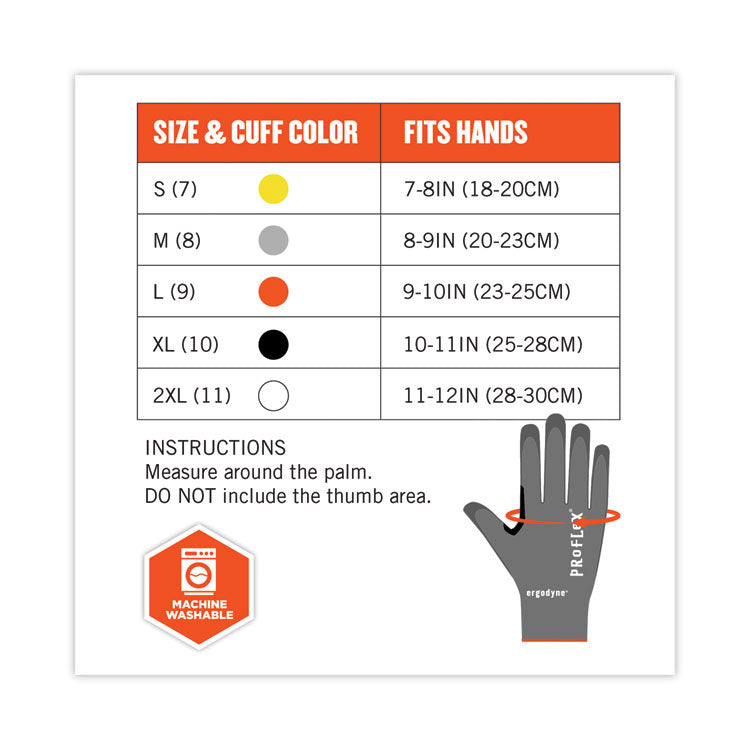 ProFlex 7071 ANSI A7 PU Coated CR Gloves, EN388: 4X42F, 9" Long, Small, Gray, Pair