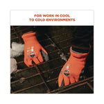 ProFlex 7401-CASE Coated Lightweight Winter Gloves, EN388: 2131X, 9" Long, X-Large, Orange, Pair