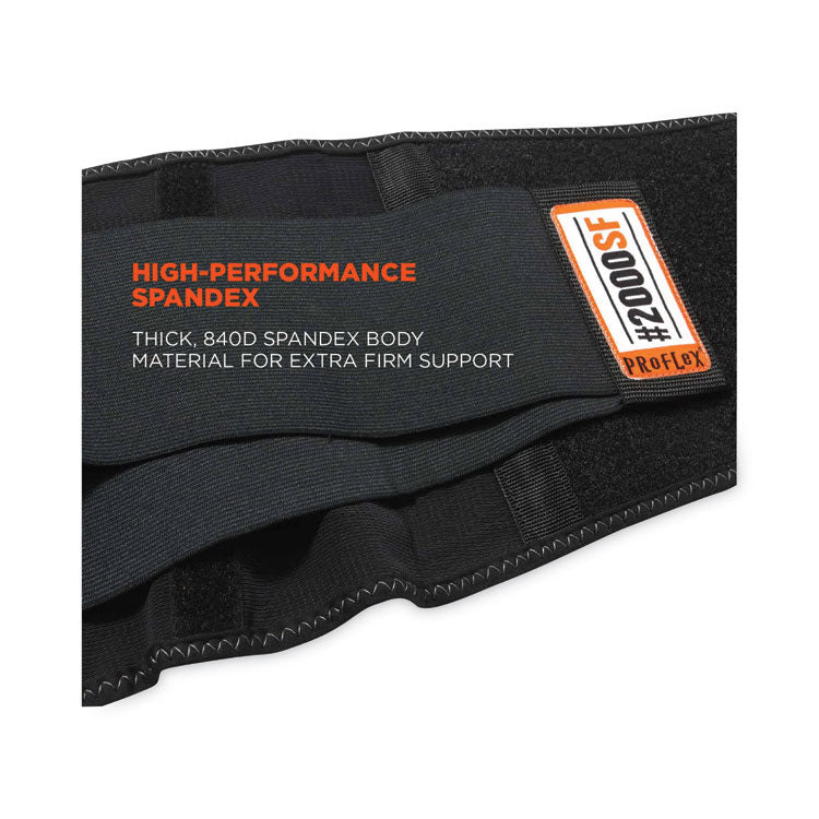 ProFlex 2000SF High-Performance Spandex Back Support Brace, 4X-Large, 52" to 58" Waist, Black