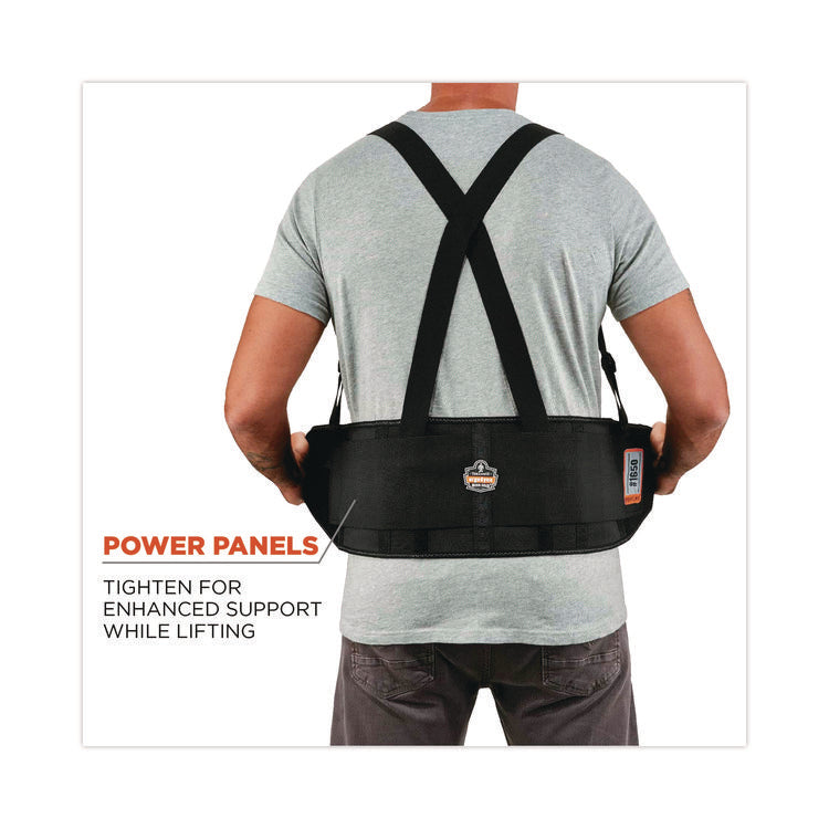 ProFlex 1650 Economy Elastic Back Support Brace, 4X-Large, 52" to 58" Waist, Black