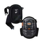 ProFlex 345 Injected Gel Knee Pads, Long Cap, Hook and Loop Closure, One Size Fits Most, Black, Pair