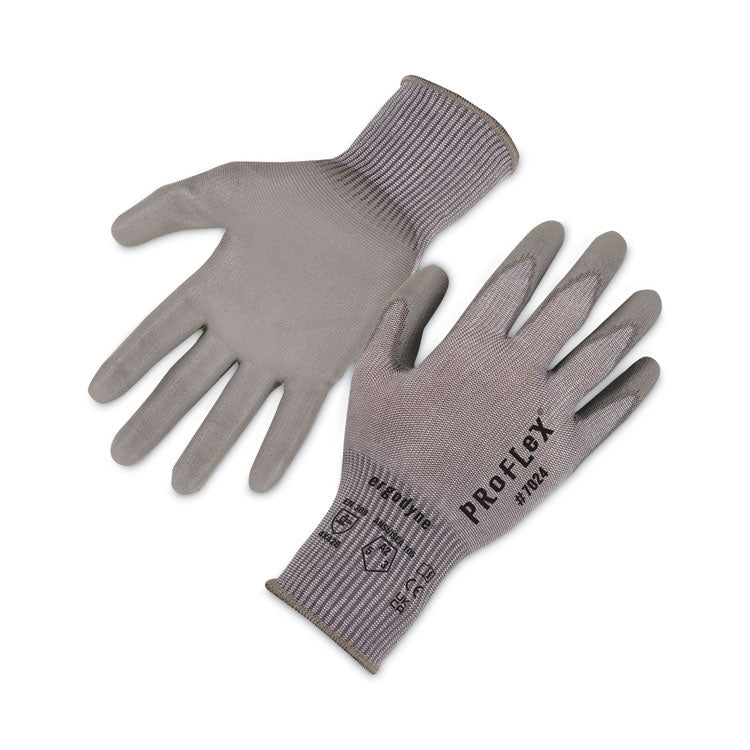 ProFlex 7024 ANSI A2 PU Coated CR Gloves, EN388: 4X42B, 9" Long, XX-Large, Gray, 12 Pairs