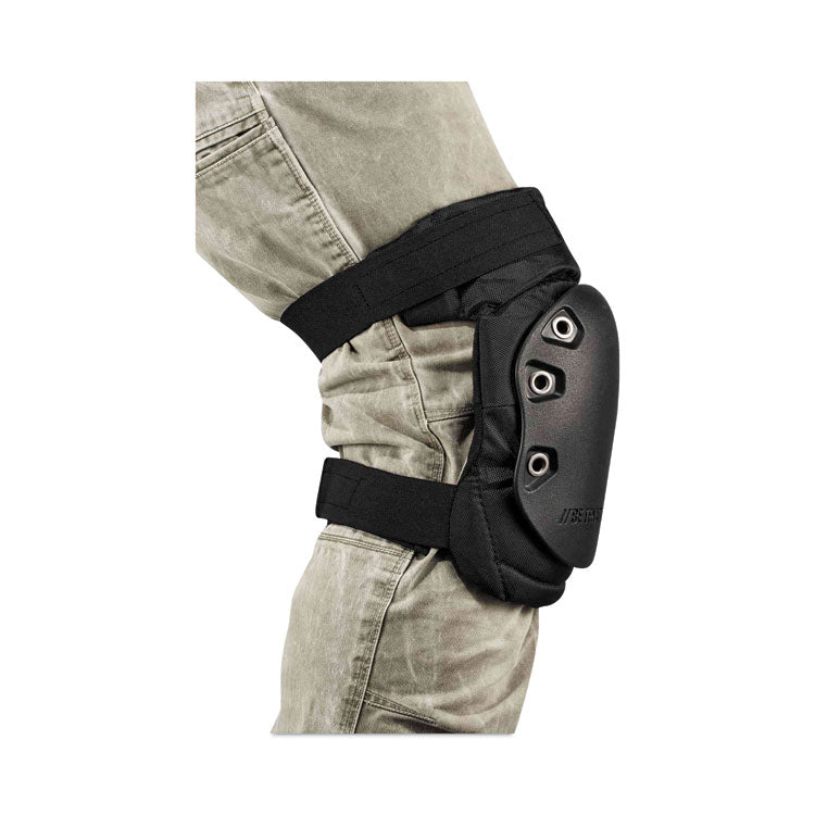 ProFlex 435HL Hinged Gel Knee Pad, Hard Cap, Hook and Loop Closure, One Size Fits Most, Black, Pair