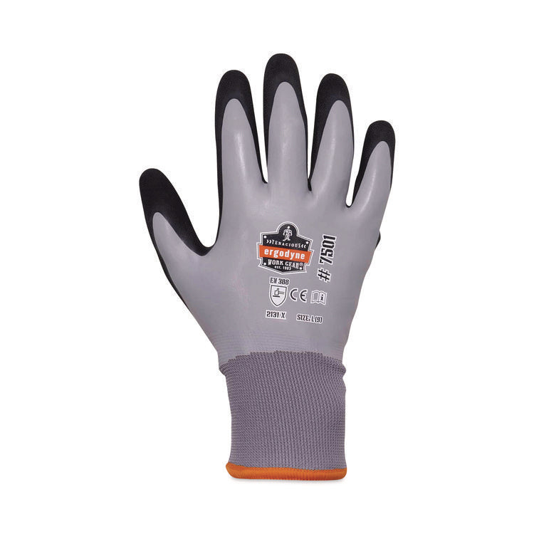ProFlex 7501 Coated Waterproof Winter Gloves, EN388: 2131X, 10.5" Long, Large, Gray, Pair