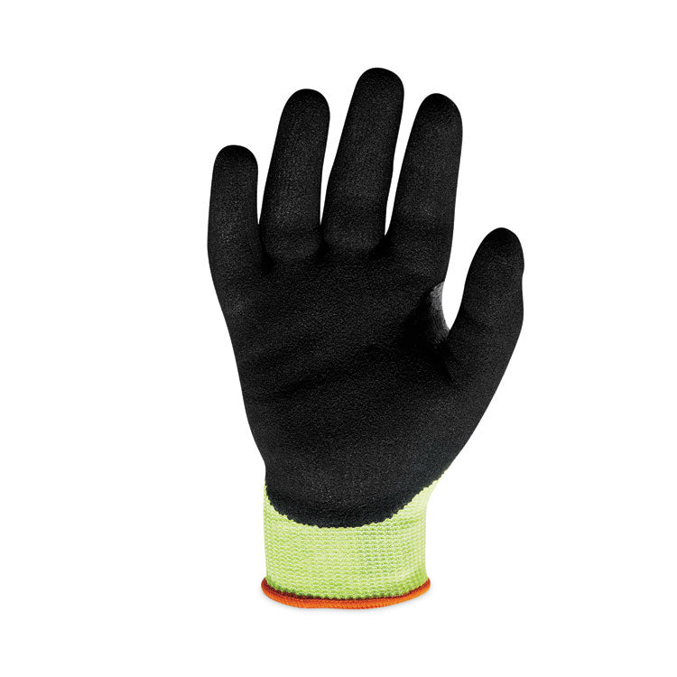 ProFlex 7041 ANSI A4 Nitrile-Coated CR Gloves, EN388: 4X42D, 10" Long, Large, Lime, Pair