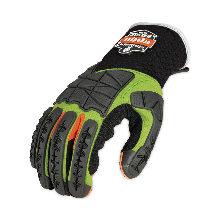 ProFlex 925F(x) Standard Dorsal Impact-Reducing Gloves, EN388: 4121XP, Large, Black/Lime, Pair