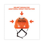 Skullerz 8974V Class E Safety Helmet with 8991 Visor Kit, Clear Lens, 6-Point Ratchet Suspension, Orange