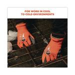 ProFlex 7401-CASE Coated Lightweight Winter Gloves, EN388: 2131X, 9" Long, Medium, Orange, Pair