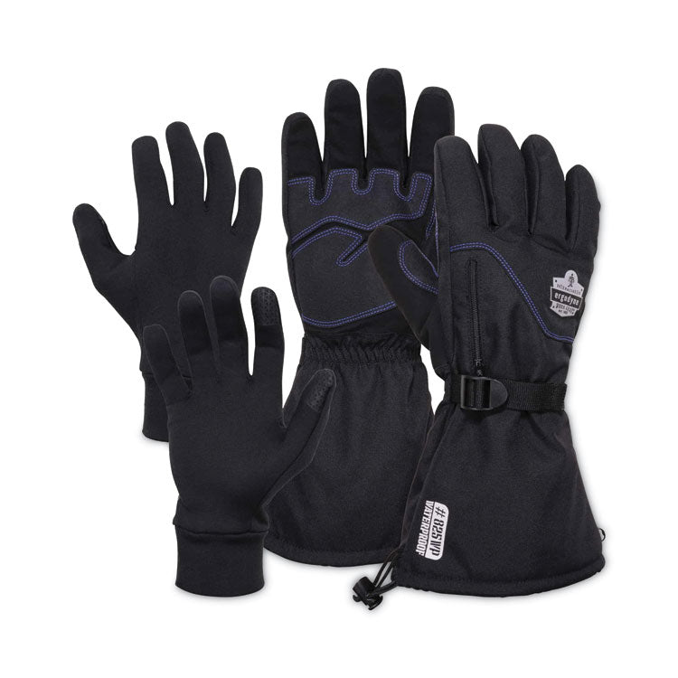 ProFlex 825WP Thermal Waterproof Winter Work Gloves, Large, Black, Pair
