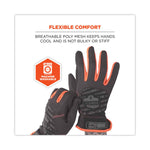 ProFlex 815 QuickCuff Mechanics Gloves, 9" Long, Medium, Black, Pair