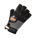 ProFlex 901 Half-Finger Leather Impact Gloves, EN388: 3122X, Large, Black, Pair