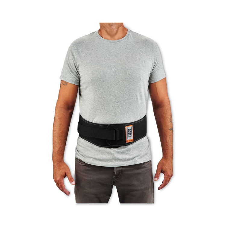 ProFlex 1500 Weight Lifters Style Back Support Belt, Large, 34" to 38" Waist, Black