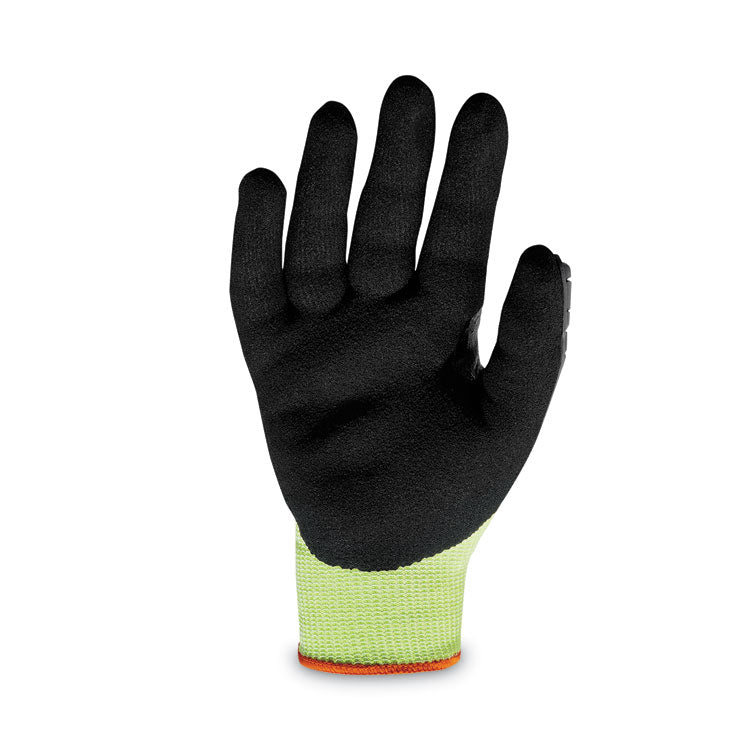 ProFlex 7141 ANSI A4 DIR Nitrile-Coated CR Gloves, EN388: 4X42DP, 9" Long, X-Large, Lime, Pair