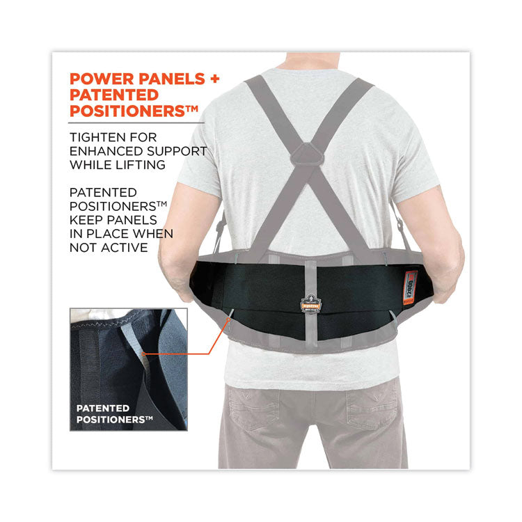 ProFlex 2000SF High-Performance Spandex Back Support Brace, X-Small, 20" to 25" Waist, Black
