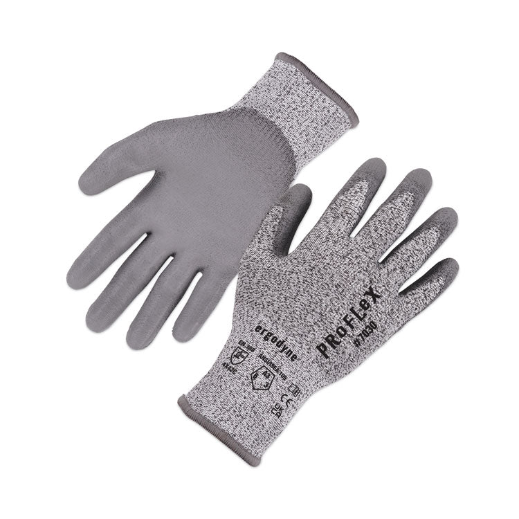 ProFlex 7030 ANSI A3 PU Coated CR Gloves, EN388: 4X42C, 9" Long, Large, Gray, Pair