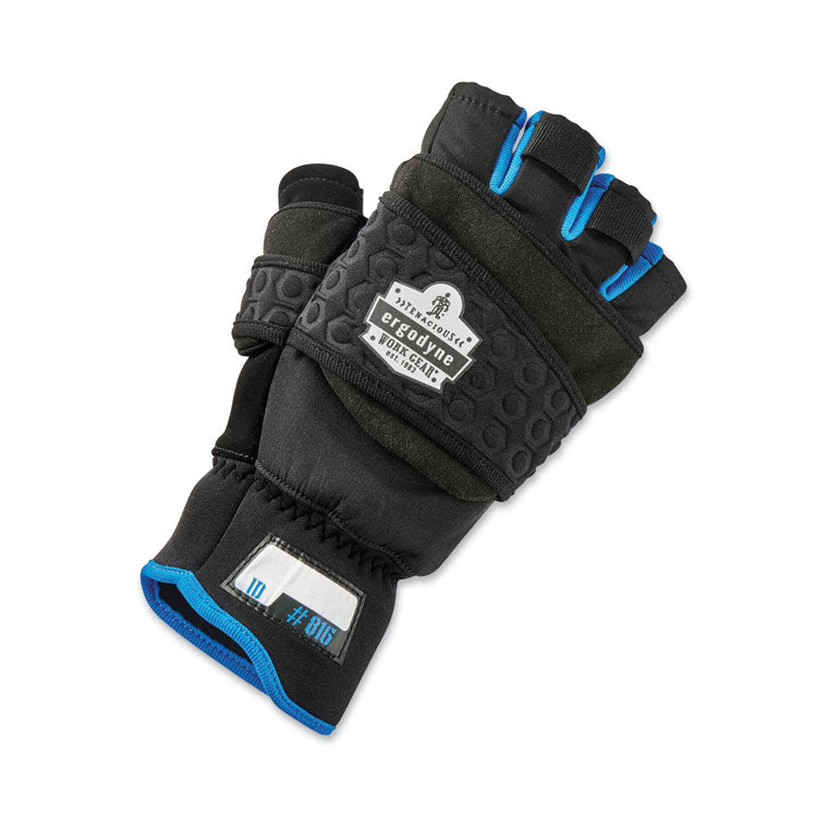 ProFlex 816 Thermal Flip-Top Gloves, EN388: 3423X, 9" Long, X-Large, Black, Pair