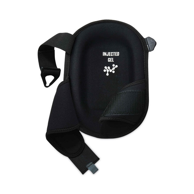 ProFlex 345 Injected Gel Knee Pads, Long Cap, Hook and Loop Closure, One Size Fits Most, Black, Pair