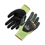 ProFlex 7141 ANSI A4 DIR Nitrile-Coated CR Gloves, EN388: 4X42DP, 9" Long, Small, Lime, Pair