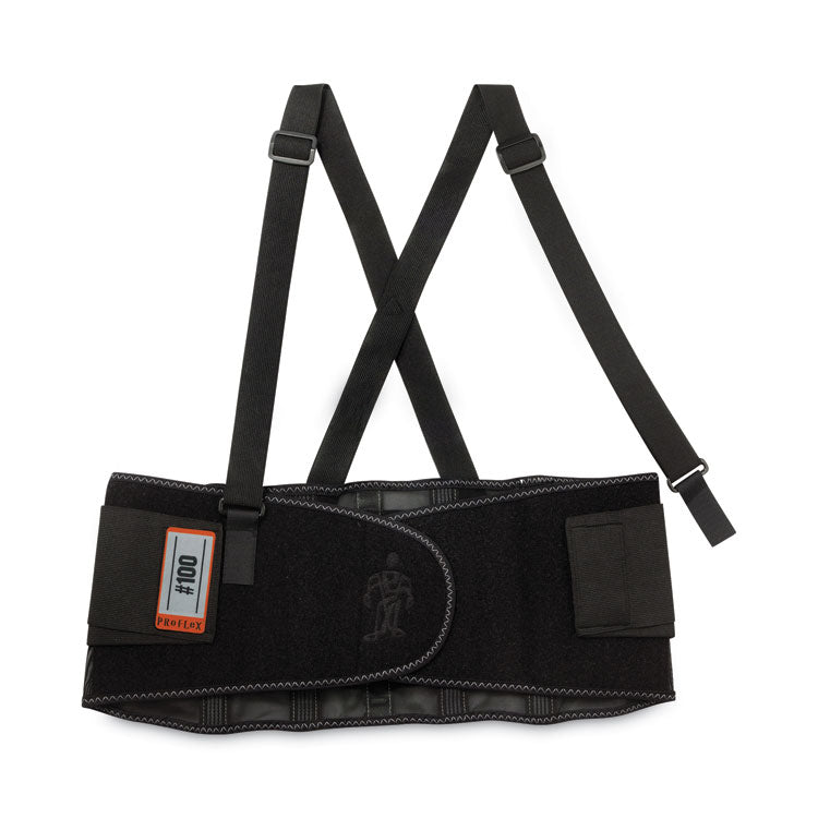 ProFlex 100 Economy Spandex Back Support Brace, 3X-Large, 46" to 52" Waist, Black