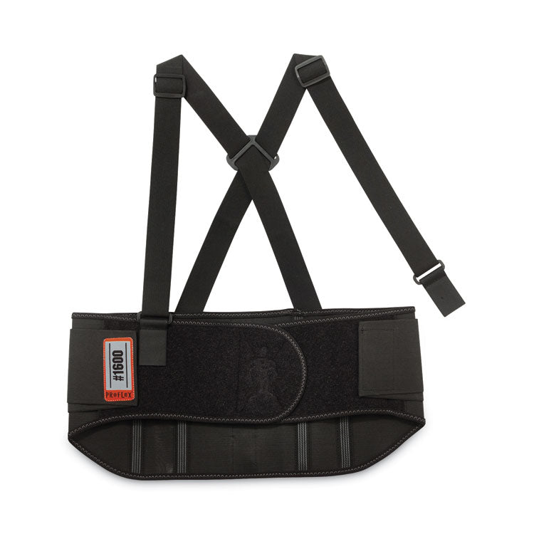 ProFlex 1600 Standard Elastic Back Support Brace, 4X-Large, 52" to 58" Waist, Black