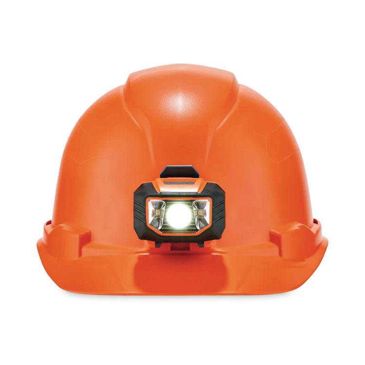 Skullerz 8970LED Class E Hard Hat Cap Style with LED Light, Orange