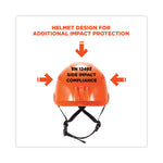 Skullerz 8975V Class C Safety Helmet with 8991 Visor Kit, Smoke Lens, 6-Point Ratchet Suspension, Orange