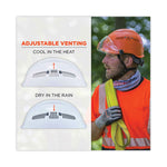 Skullerz 8975V Class C Safety Helmet with 8991 Visor Kit, Smoke Lens, 6-Point Ratchet Suspension, White
