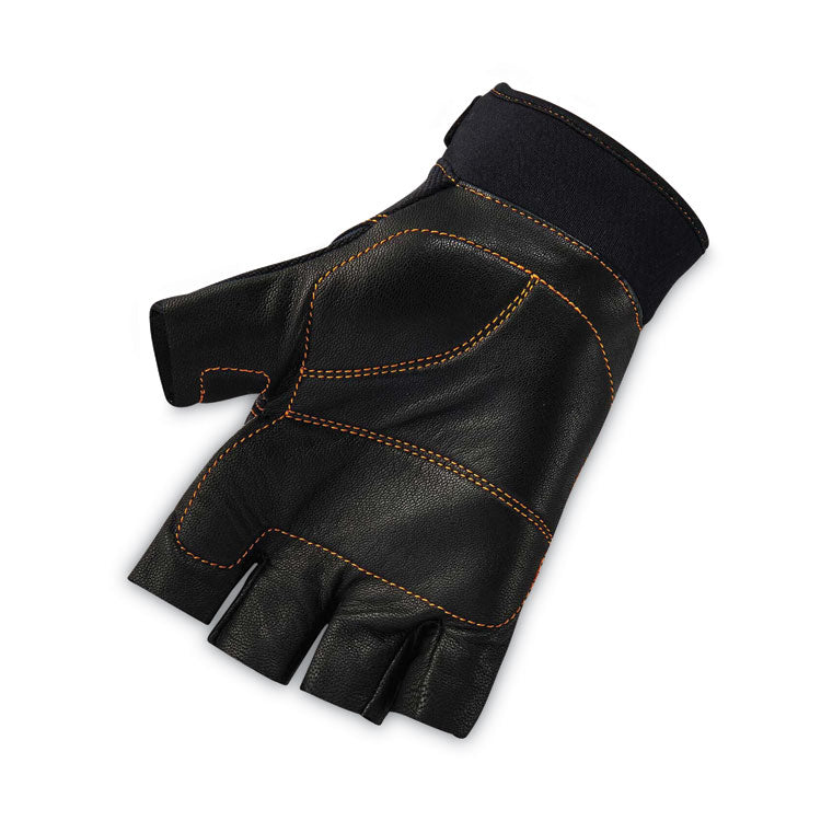 ProFlex 901 Half-Finger Leather Impact Gloves, EN388: 3122X, XX-Large, Black, Pair