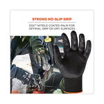 ProFlex 7001 Nitrile-Coated Gloves, EN388: 4121X, 9" Long, Large, Black, 144 Pairs/Carton