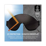 Skullerz 8975V Class C Safety Helmet with 8991 Visor Kit, Smoke Lens, 6-Point Ratchet Suspension, Orange