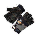 ProFlex 901 Half-Finger Leather Impact Gloves, EN388: 3122X, X-Large, Black, Pair