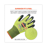 ProFlex 7022 ANSI A2 Coated CR Gloves DSX, EN388: 4342B, 9.25" Long, Large, Lime, 144 Pairs/Carton