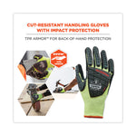 ProFlex 7141 ANSI A4 DIR Nitrile-Coated CR Gloves, EN388: 4X42DP, 9" Long, X-Large, Lime, 72 Pairs/Carton