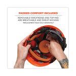 Skullerz 8975V Class C Safety Helmet with 8991 Visor Kit, Smoke Lens, 6-Point Ratchet Suspension, Orange
