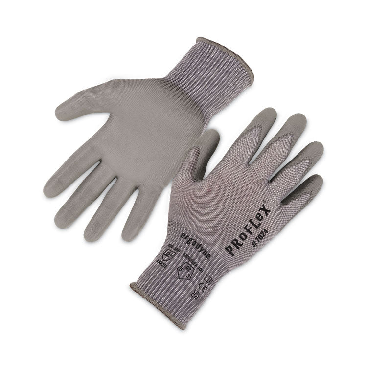 ProFlex 7024 ANSI A2 PU Coated CR Gloves, EN388: 4X42B, 9" Long, X-Large, Gray, 12 Pairs
