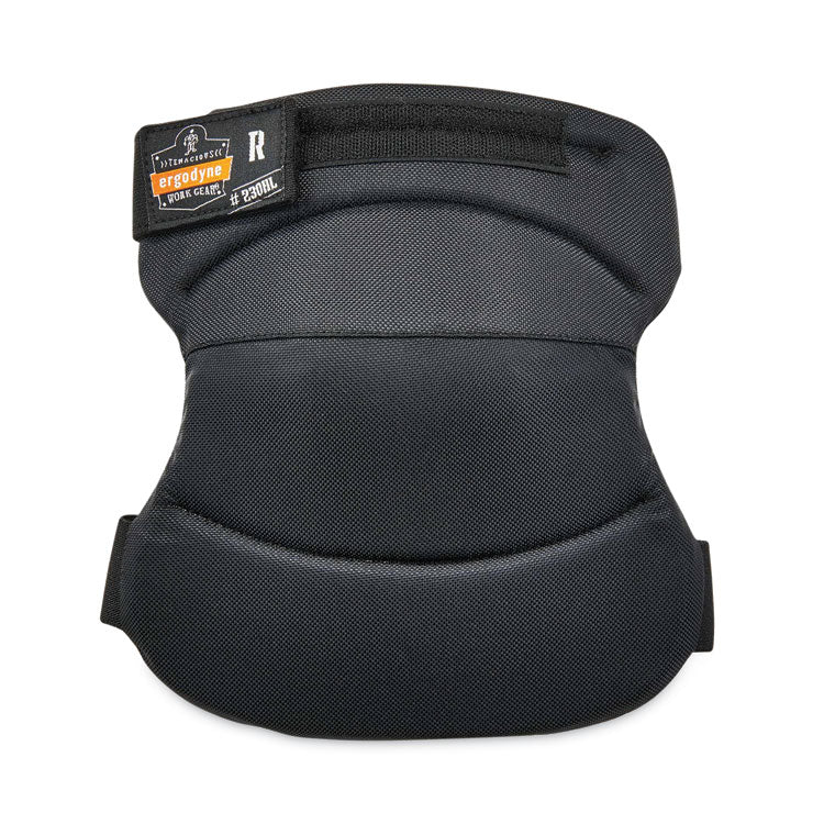 ProFlex 230HL Knee Pads, Wide Soft Cap, Hook and Loop Closure, One Size Fits Most, Black, Pair