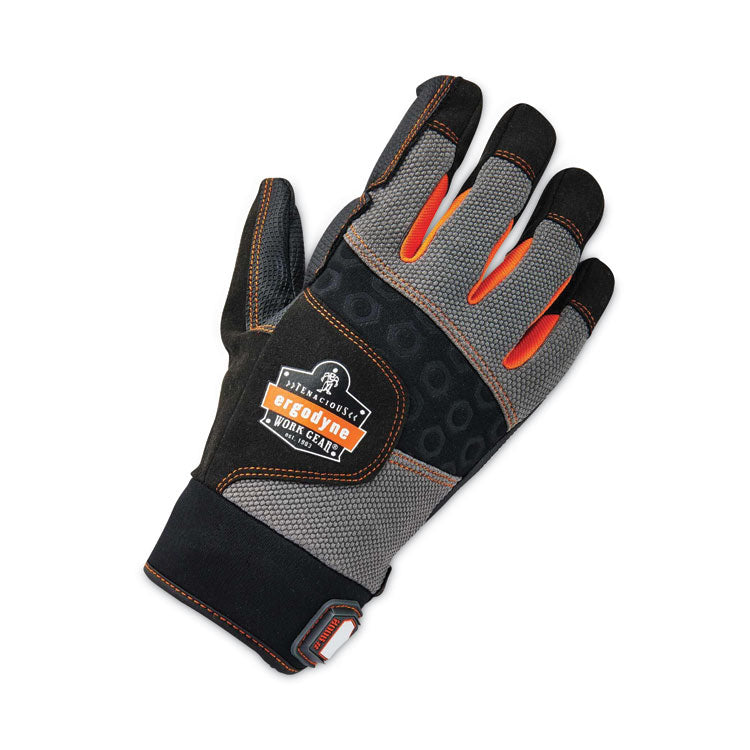 ProFlex 9002 Certified Full-Finger Anti-Vibration Gloves, EN388: 2121X, Medium, Black, Pair