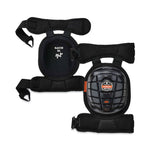 ProFlex 344 Injected Gel Knee Pads With Comfort Straps, Short Cap, Buckle Closure, Black, Pair