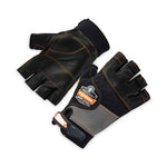 ProFlex 901 Half-Finger Leather Impact Gloves, EN388: 3122X, Small, Black, Pair