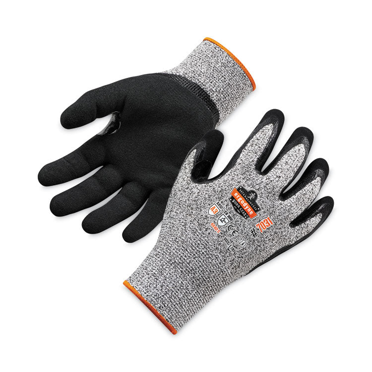 ProFlex 7031 ANSI A3 Nitrile-Coated CR Gloves, EN388: 4X42C, 10" Long, Large, Gray, 144 Pairs/Carton