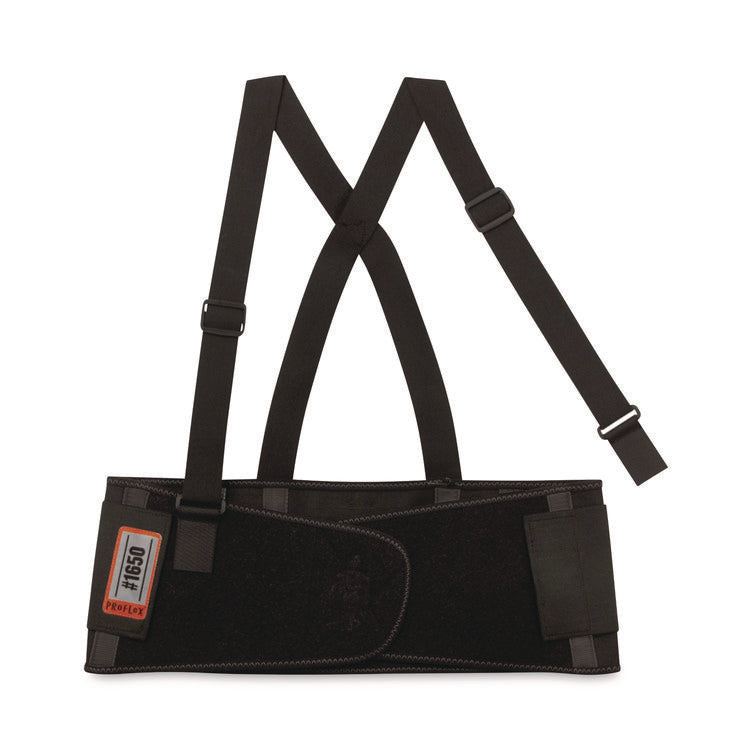 ProFlex 1650 Economy Elastic Back Support Brace, 4X-Large, 52" to 58" Waist, Black