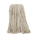 Premium Cut-End Wet Mop Heads, Cotton, 16oz, White, 12/carton
