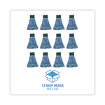 Mop Head, Premium Standard Head, Cotton/rayon Fiber, Medium, Blue, 12/carton