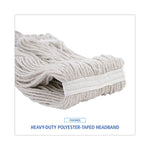 Pro Loop Web/tailband Wet Mop Head, Cotton, 24oz, White